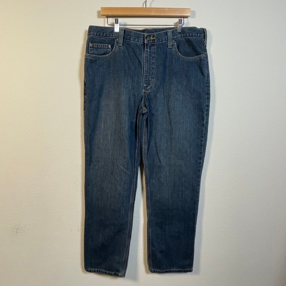 Carhartt Relaxed Fit Gorpcore Rugged Jeans Mens 38x32 Blue Denim Workwear Casual